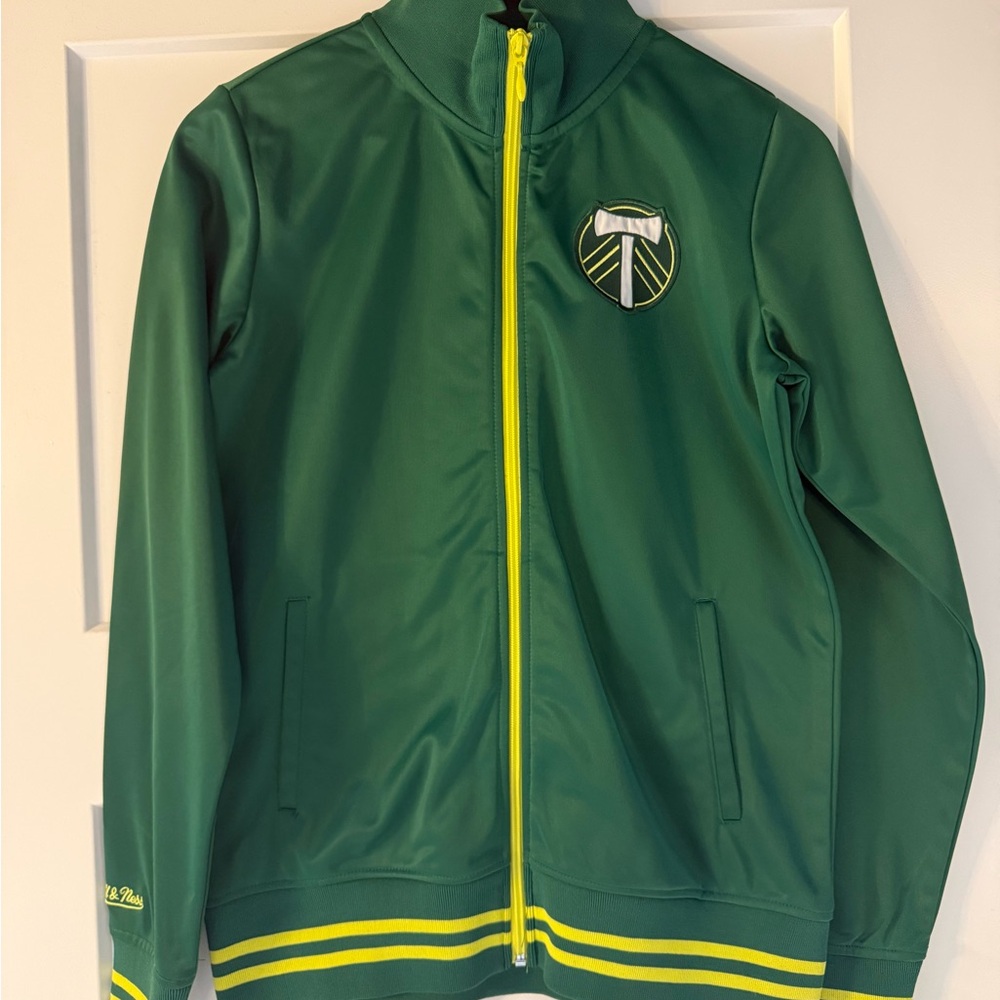 Portland Timbers Green Zip Front Track Jacket with Yellow Trim